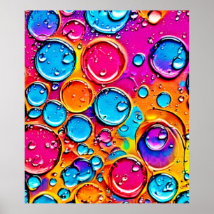 Abstrakt Vatten tappar konst Poster