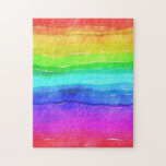 Abstrakt Vattenfärg Färgat Rand Regnbåge Pussel<br><div class="desc">Abstrakt Watercolor Painting Rand Rainbow. regnbåge vattenfärglös, typografi girly trendig chic, lila rosa glitter art, monogram modern namn snyggt roligt, fet lycklig grönt konst, uttryck sommarfred kärlek, blå abstrakt ritad färg, frihandsfärg flagga kreativ för homosexuella , regnbågsfärg.</div>