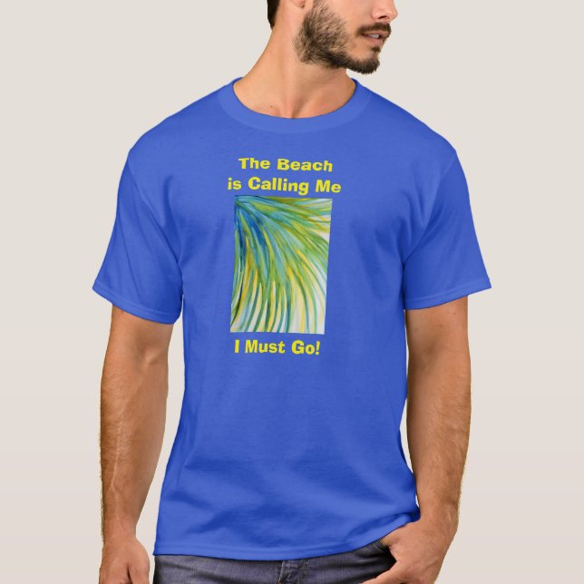 Abstrakt vattenfärg för palmträd t-shirt (Framsida)