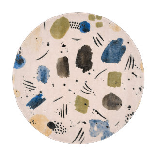 Abstrakt Vattenfärg: Geometric Bläck Mönster.