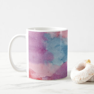 Abstrakt vattenfärg kaffemugg