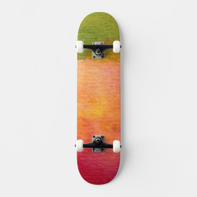 Abstrakt vattenfärg målad bakgrund skateboard bräda 21,5 cm (Framsida)