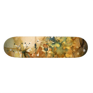 Abstrakt vattenfärg och gammal bakgrund mini skateboard bräda 18,5 cm
