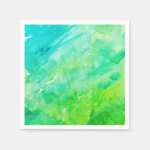 Abstrakt Vattenfärg Tie Dye Neon Pappersservett