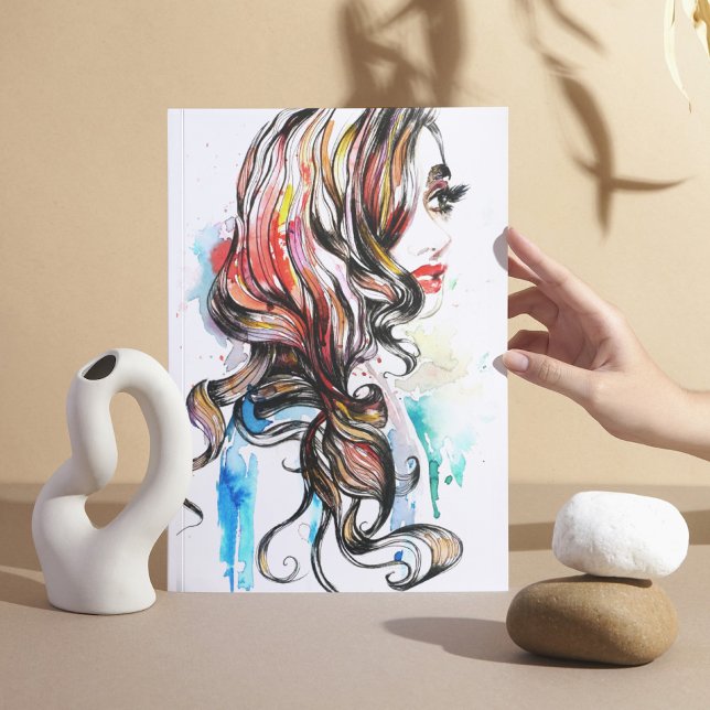 Abstrakt Vattenfärgad bläck kvinnlig makeup efter Poster (Skapare uppladdad)