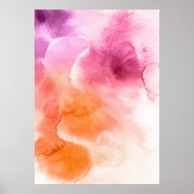 Abstrakt vattenfärgad handmålad bakgrund 3 poster (Framsidan)