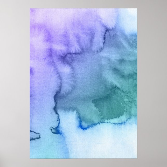 Abstrakt vattenfärgad handmålad bakgrund 6 poster (Framsidan)