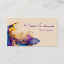 Abstrakt, vattenfärgad och guldfärgad bläck