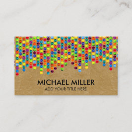 Abstrakt Vattenfärgcirkel linjer Visitkort