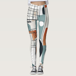 Abstrakt Vattenfärgcirklar Leggings