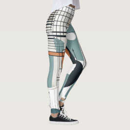 Abstrakt Vattenfärgcirklar Leggings
