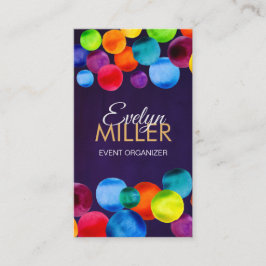 Abstrakt Vattenfärgcirklar Visitkort