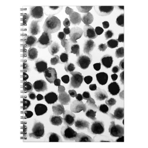 Abstrakt vattenfärgen polka dots sömlös mönster anteckningsbok