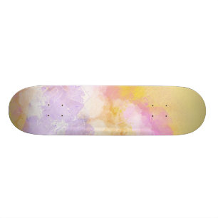 Abstrakt vattenfärger - orange bakgrund skateboard bräda 19,5 cm