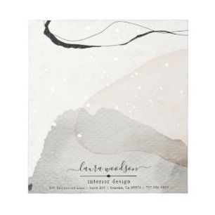 Abstrakt Vattenfärgformer Insida Designer Anteckningsblock