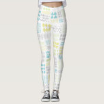 Abstrakt Vattenfärgformer Mönster Leggings<br><div class="desc">Snyggt och vattenfärgsgeometrisk abstrakt mönster.</div>
