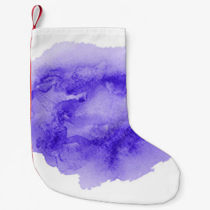 Abstrakt vattenfärgsbakgrundsbild med flytande bak liten julstrumpa