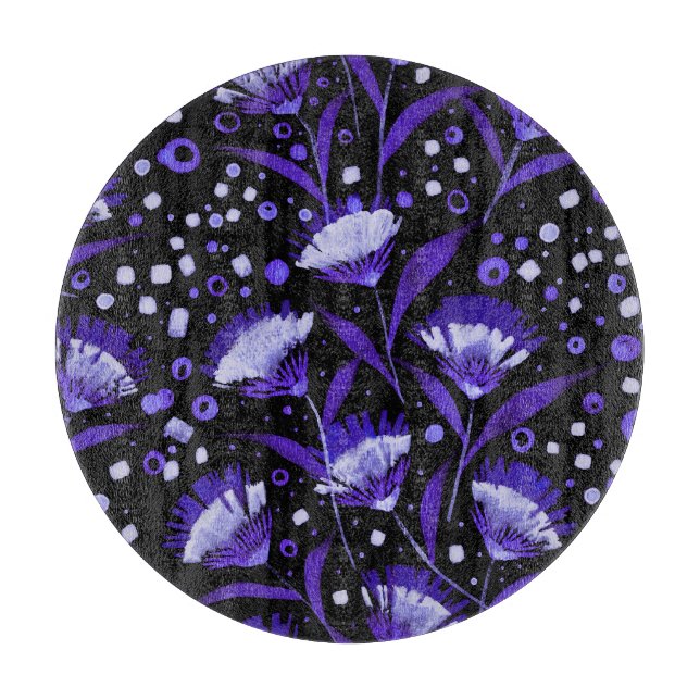 Abstrakt Vattenfärgsblommor Mönster (Framsidan)