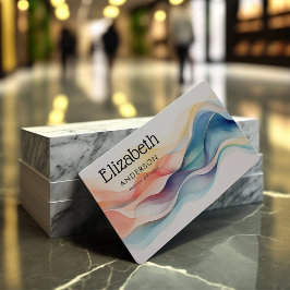 Abstrakt Vattenfärgsfärg Färger Mode Trendig Moder Visitkort