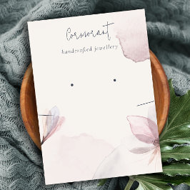 Abstrakt Vattenfärgsfärgning Blommigt  berättarrös Visitkort