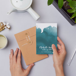 Abstrakt vattenfärgsfärgstreck med penseldrag färg vykort