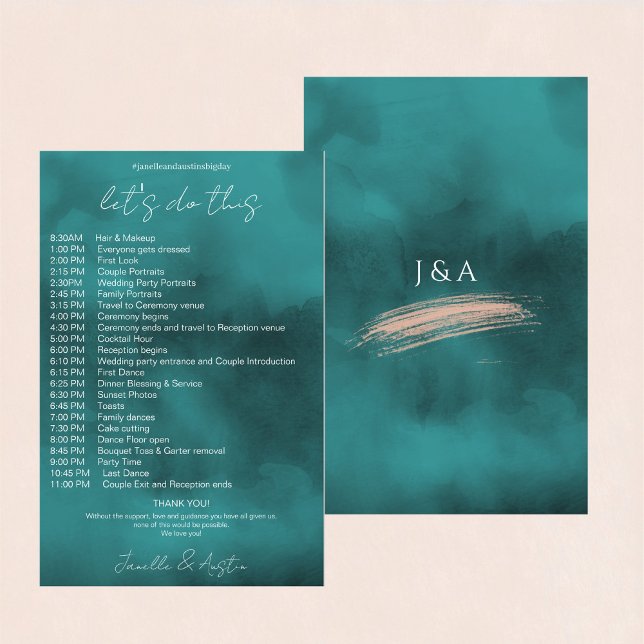 Abstrakt Vattenfärgsfärgtidslinje Bröllop (Skapare uppladdad)