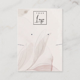 Abstrakt Vattenfärgsfoliage Logotyp Earring Neckla Visitkort