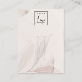 Abstrakt VattenfärgsFoliage Logotyp Hair Clip Hold Visitkort