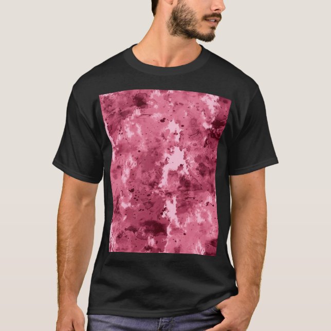 Abstrakt vattenfärgsgrunge: kamouflage mönster. t shirt (Framsida)