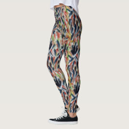 Abstrakt Vattenfärgskonst Leggings
