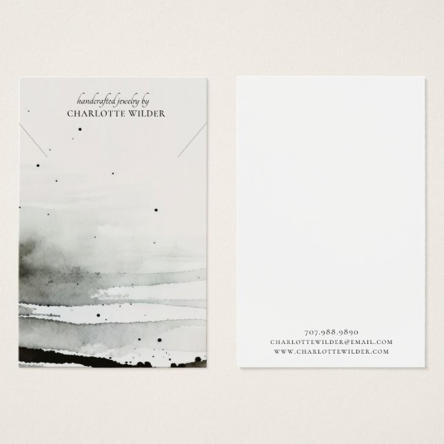 Abstrakt Vattenfärgskort för Visning av ädelfärg i Visitkort (Framsida & baksida)