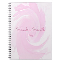 Abstrakt Vattenfärgspenseldrag Rosa Spiral