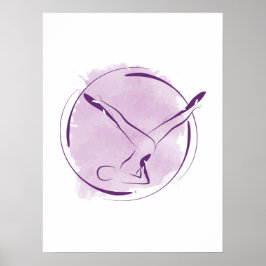 Abstrakt Vattenfärgspilater Pose T-Shirt Poster
