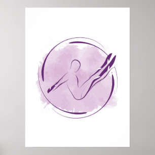 Abstrakt Vattenfärgspilers sida Poster