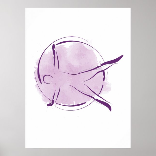 Abstrakt Vattenfärgspilers sida Poster (Framsidan)