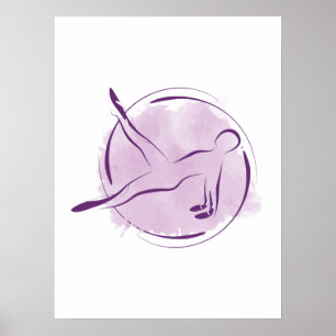 Abstrakt Vattenfärgspilers sida Poster