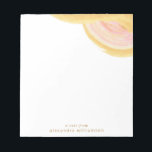 Abstrakt VattenfärgsRosa och Guld Personlig Anteckningsblock<br><div class="desc">Abstrakt Rosa av vattenfärg och Anteckningsblocket Guld Personlig</div>