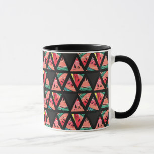 Abstrakt vattenmelonmönster för hand plockade mugg
