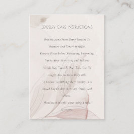 Abstrakt Vattentärsfärg Foliage  Juvelry Care Visitkort