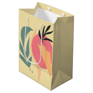 Abstrakt växtillustration Former Rosa Gult