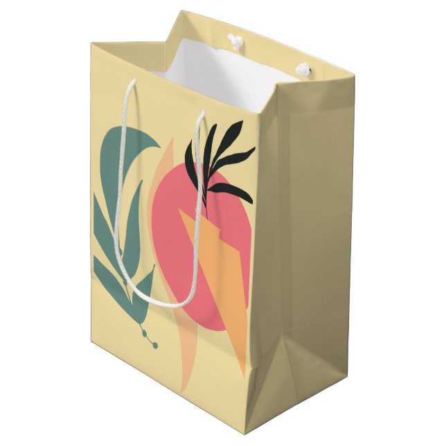 Abstrakt växtillustration Former Rosa Gult    (Framsidan Vinklad)