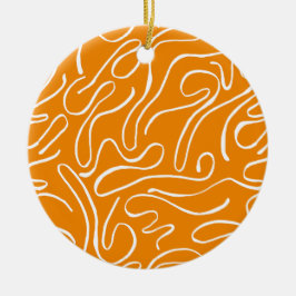 Abstrakt Vibes Mönster Julgransprydnad Keramik