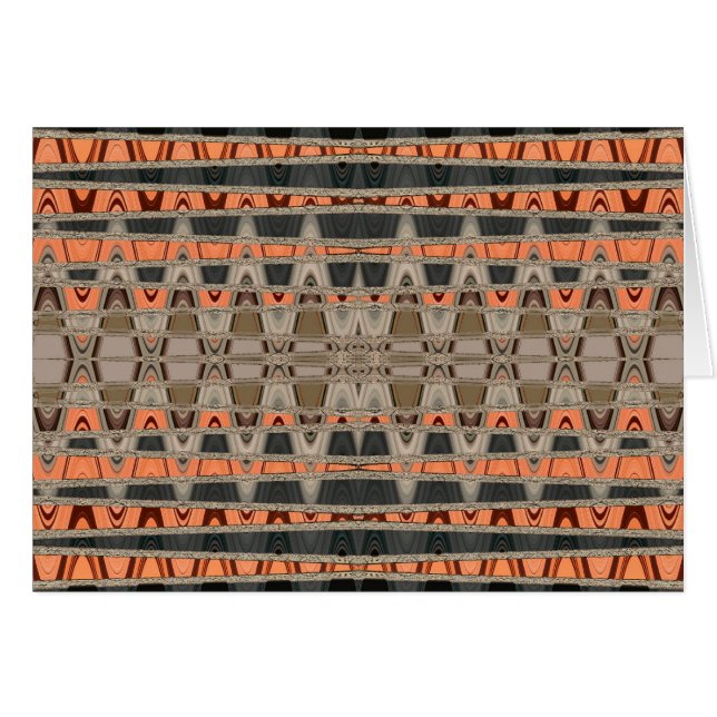 Abstrakt Vibesorange Hälsningskort (Framsidan Horizontal)