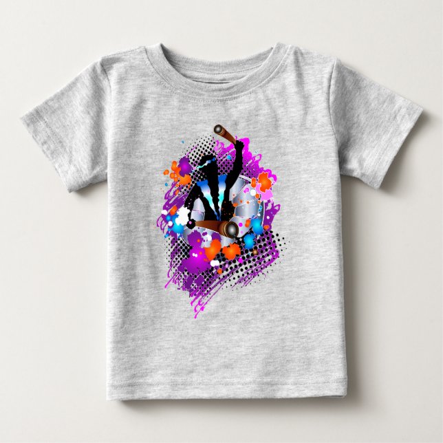 Abstrakt Vibrant Carnival Panman Tee Shirt (Framsida)