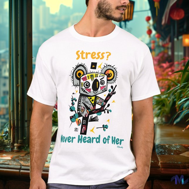 Abstrakt Vibrant Koala Stressar-free T-Shirt (Skapare uppladdad)