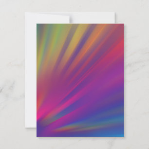 Abstrakt Vibrant Rainbow Färg Streak Blank Card Julkort