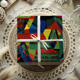 Abstrakt Vibrant Tribal African American Gift Presentpapper
