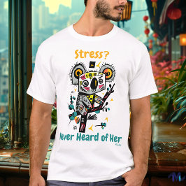 Abstrakt Vibrerande Koala Stressfri T-Shirt