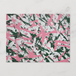 Abstrakt vid Rosa och Grönt Vykort