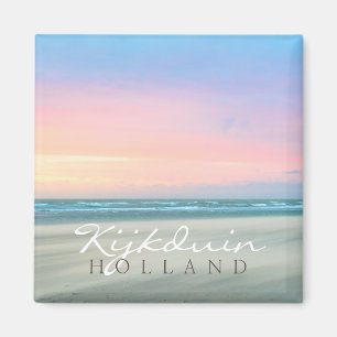 Abstrakt vid stranden i Haag Magnet